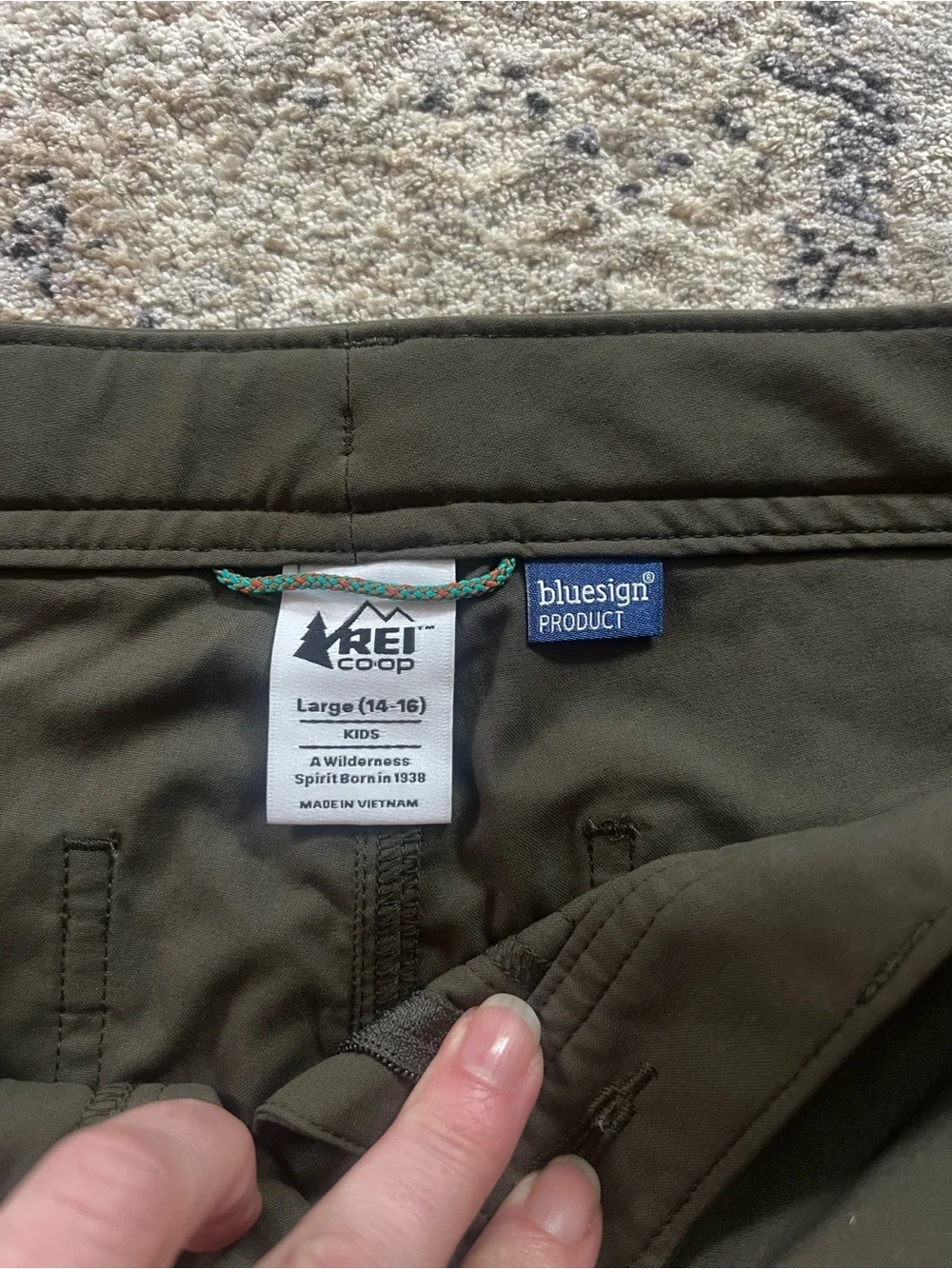 REI Men's Olive Cargo Pants - Dark Green Utility Trousers